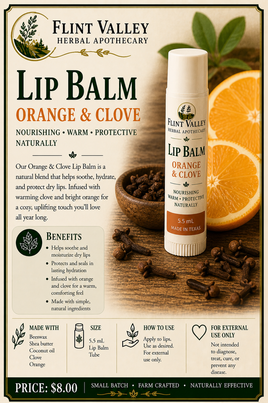 Orange and Clove Lip Balm